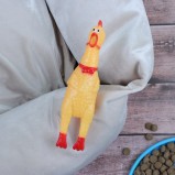Игрушка Пищащая Задумчивая курица Малая 16,5 см Жёлтая, 1 шт