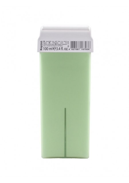  Воск Wax Cartridge Жирорастворимый с Экстрактом Зеленого Чая с Широким Роликом, 100 мл