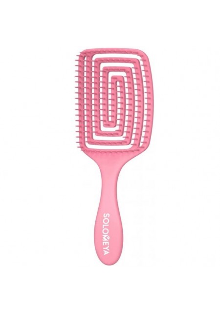 Расческа Wet Detangler Brush Paddle Strawberry для Сухих и Влажных Волос с Ароматом Клубники MZ, 1 шт